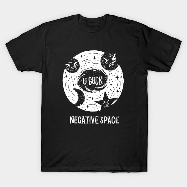 Negative Space T-Shirt by dumbshirts